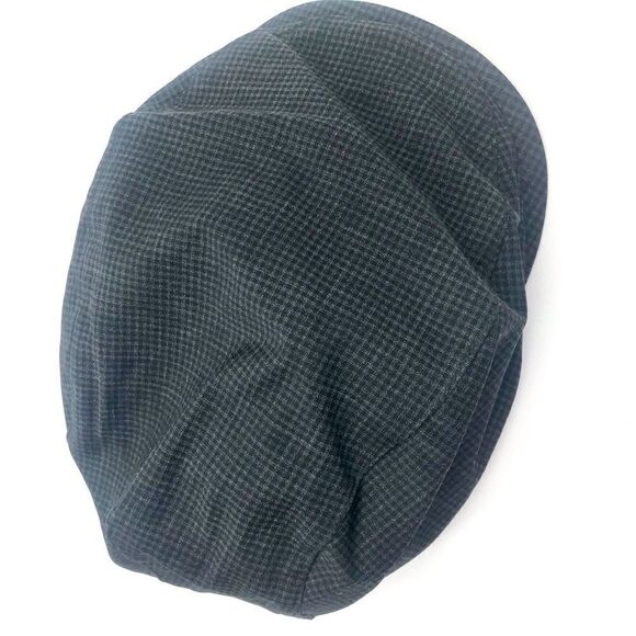 Tilly Endurables Gray Blue Plaid Newboy Peaky Blinders Fleece Earflap Cap - Picture 10 of 14